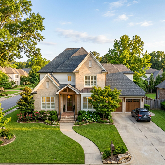 House roof in Little Rock, Arkansas